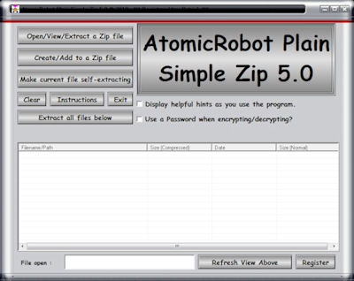 Atomicrobot Plain Simple Zip screen shot